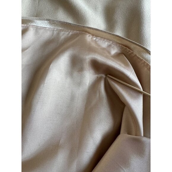 Watters & Watters Long Maxi Evening Wedding Sleeveless Gown Dress SZ 6 Gold Slit - Picture 8 of 14